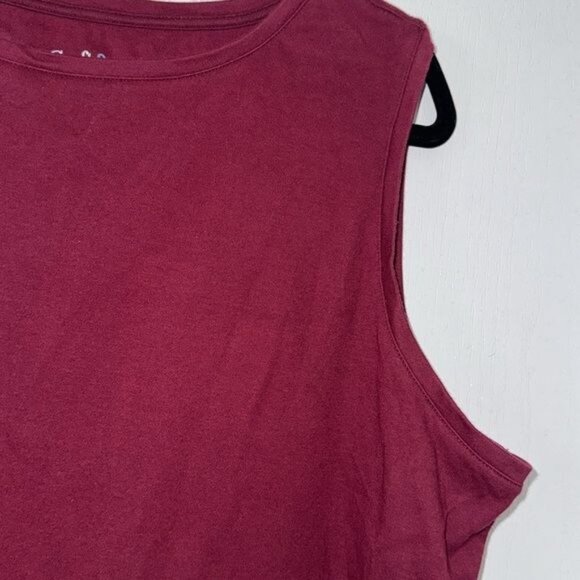 Croft & Barrow Womens Classic Tank Top Maroon Cotton Sleeveless L - Picture 3 of 5